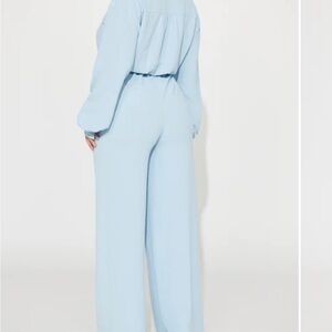 Fashion Nova Light Blue Jumpsuit